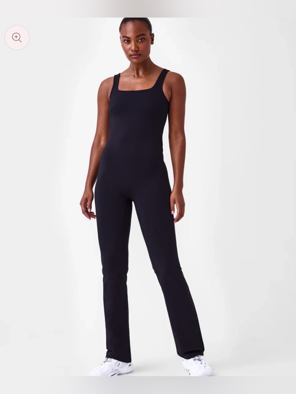 SPANX Women’s shape Booty Boost Flare Jumpsuit Sleeveless Stretch Black sz 2X
